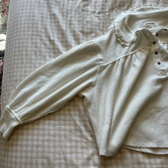 Free People White Button-Up Top - Picture 6 of 6